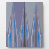 Plaque Photo Impression d'art en chevron bleu, violet, gris (Devant)