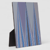 Plaque Photo Impression d'art en chevron bleu, violet, gris (Côté)