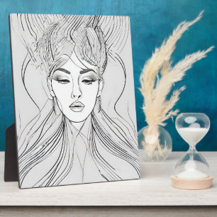 Plaque Photo Impression d'art en ligne de portrait de femme min