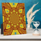 Plaque Photo Impression d'art Kaleidoscope d'or (Côté)