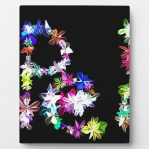 Plaque Photo Impression d'art PAIX en fleurs