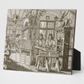 Plaque Photo Imprimerie médiévale allemande (gravure) (Côté)