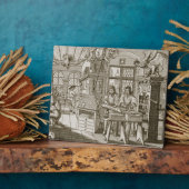 Plaque Photo Imprimerie médiévale allemande (gravure) (Côté)