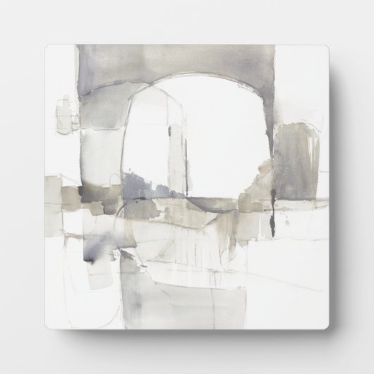 Plaque Photo Improvisation I Grey Abstrait Print (Devant)