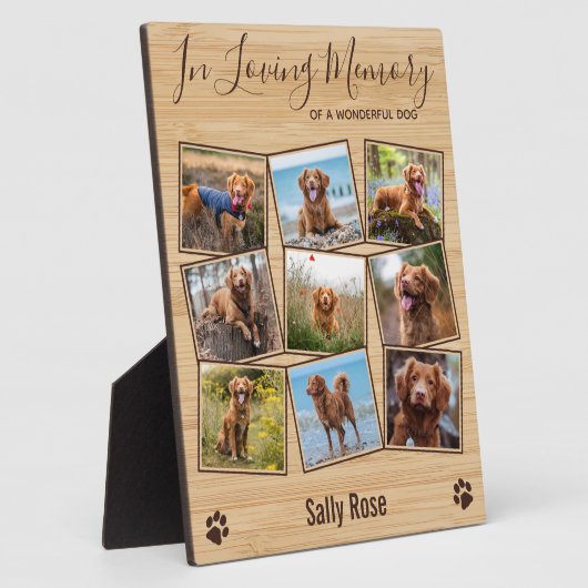Plaque Photo In Love Memory Chien Photo Collage Pet Memorial (Côté)