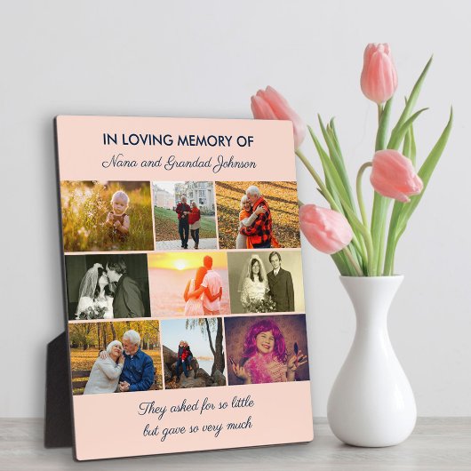 Plaque Photo In Love Memory Custom Quote 9 Photo Collage