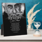 Plaque Photo In Love Memory Custom Text & Photo Memorial (Côté)