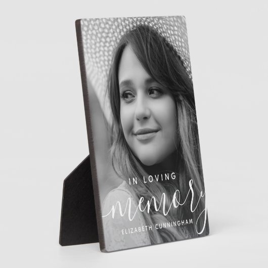 Plaque Photo In Love Memory Memorial Modern Elegant Photo (Côté)