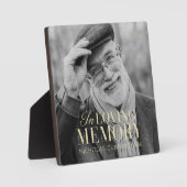 Plaque Photo In Love Memory Modern Elegant Photo Memorial (Recto)