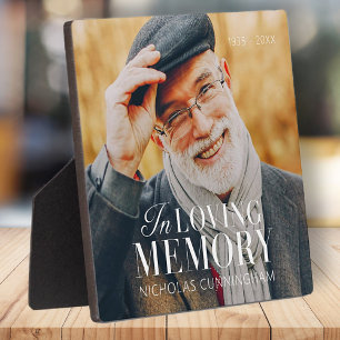 Plaque Photo In Love Memory Modern Elegant Photo Memorial