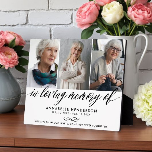 Plaque Photo In Love Memory Of Memorial Photo Collage