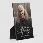 Plaque Photo In Love Memory Photo Calligraphy (Côté)
