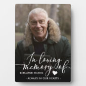 Plaque Photo In Love Memory Photo Calligraphy (Devant)