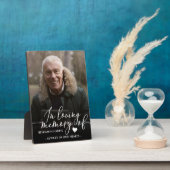 Plaque Photo In Love Memory Photo Calligraphy (Côté)