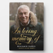 Plaque Photo In Love Memory Photo Calligraphy (Devant)