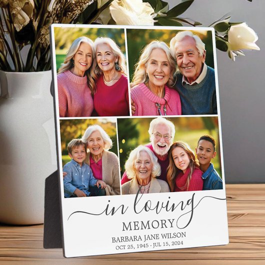Plaque Photo In Love Memory Photo Collage Memorial Keepsaké
