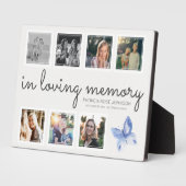 Plaque Photo In Love Memory Photo Collage Papillon Keepsaké (Côté)