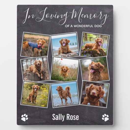 Plaque Photo In Love Memory Photo Collage Pet Memorial (Devant)
