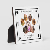 Plaque Photo In Love Memory Photo Pet Memorial - Blanc Noir (Recto)