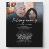 Plaque Photo In Love Memory Photo Texte personnalisé (Devant)