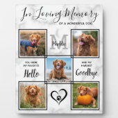 Plaque Photo In Love Memory Unique 5 Photo Pet Memorial (Devant)