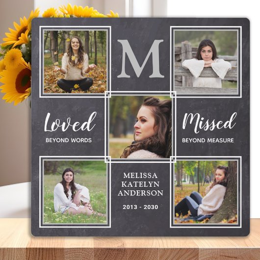 Plaque Photo In Love Memory Unique Photo Collage Memorial