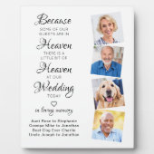 Plaque Photo In Loving Memory 4 Photo Heaven Wedding Memorial (Devant)