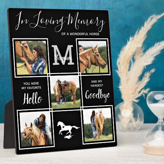 Plaque Photo In Loving Memory Personalized Pet Horse Memorial