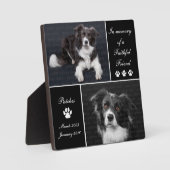 Plaque Photo In Memory Dog Photo Memorial Keepsake (Recto)