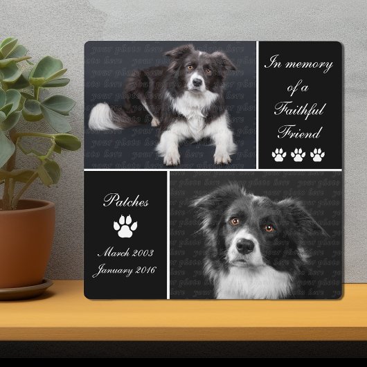Plaque Photo In Memory Dog Photo Memorial Keepsake