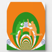 Plaque Photo Inde Cricket Spirit : Design abstrait (Devant)