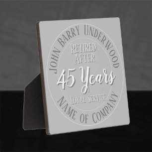 Plaque Photo Indemnité pour service long ou plan de retraite