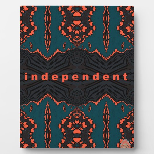 Plaque Photo Indépendant et fier (Devant)