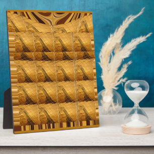 Plaque Photo Infinie Golden Giraffe Animal Motif Art Imprimer