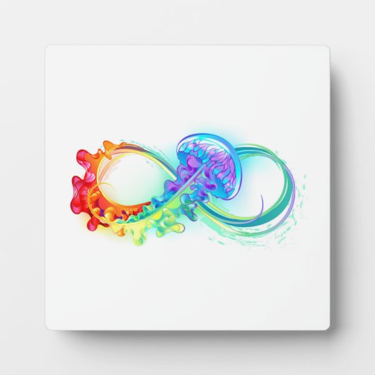 Plaque Photo Infinity avec Rainbow Jellyfish (Devant)