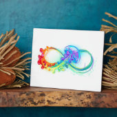 Plaque Photo Infinity avec Rainbow Jellyfish (Côté)