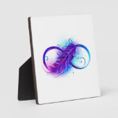 Plaque Photo Infinity with purple feather (Recto)