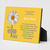 Plaque Photo Infirmière Appréciation Nom personnalisé Don (Côté)