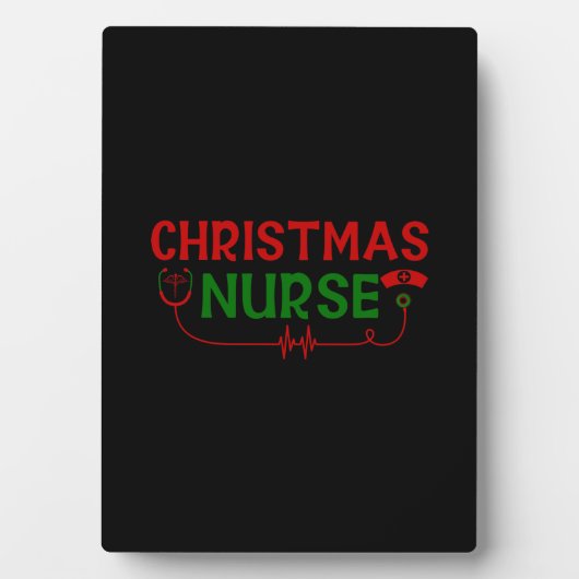 Plaque Photo Infirmière Cadeau de Noël (Devant)