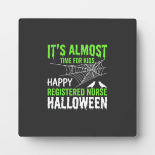 Plaque Photo Infirmière diplômée Halloween Toile d'araignée et