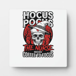 Plaque Photo Infirmière Halloween Crâne Café Focus Vintage T-Sh