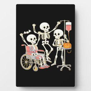Plaque Photo Infirmière Skeleton Funny Halloween Soins de santé