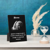 Plaque Photo Infirmière soignante avec un devis puissant (Côté)