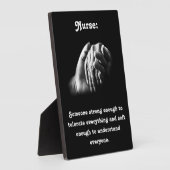 Plaque Photo Infirmière soignante avec un devis puissant (Côté)