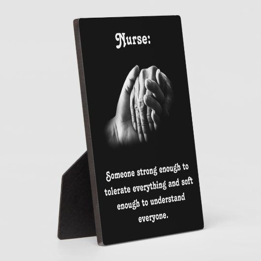 Plaque Photo Infirmière soignante avec un devis puissant (Côté)