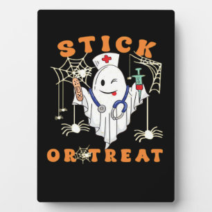 Plaque Photo Infirmière Stick or Treat Costume d'infirmière Spo