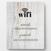 Plaque Photo Information Wifi *Moderne Hospitalité* Rustique (Devant)
