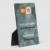 Plaque Photo Informations sur le mot de passe réseau WiFi perso (Côté)
