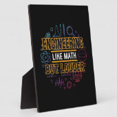 Plaque Photo Ingénieur Ingénieur Comme Math (Côté)