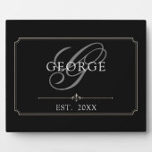 Plaque Photo Initiale de monogramme Script (Devant)
